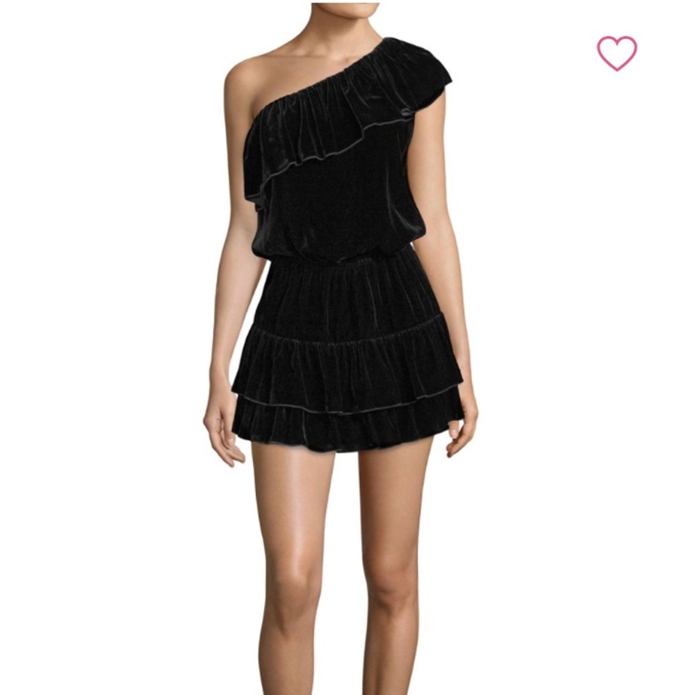 NWT Joie Koloa B Velvet One-Shoulder Dress